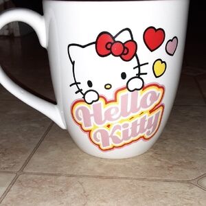 Hello Kitty White and Red Mug with Heart Accents